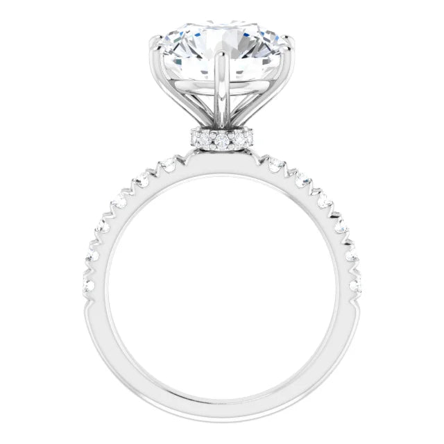 Micro Hidden Halo Pavé