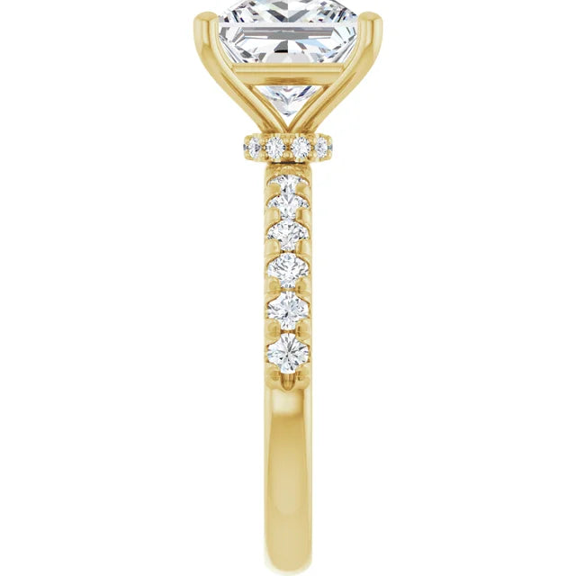 Micro Hidden Halo Pavé