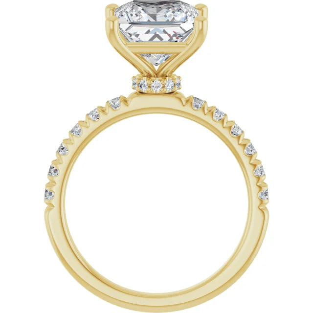 Micro Hidden Halo Pavé