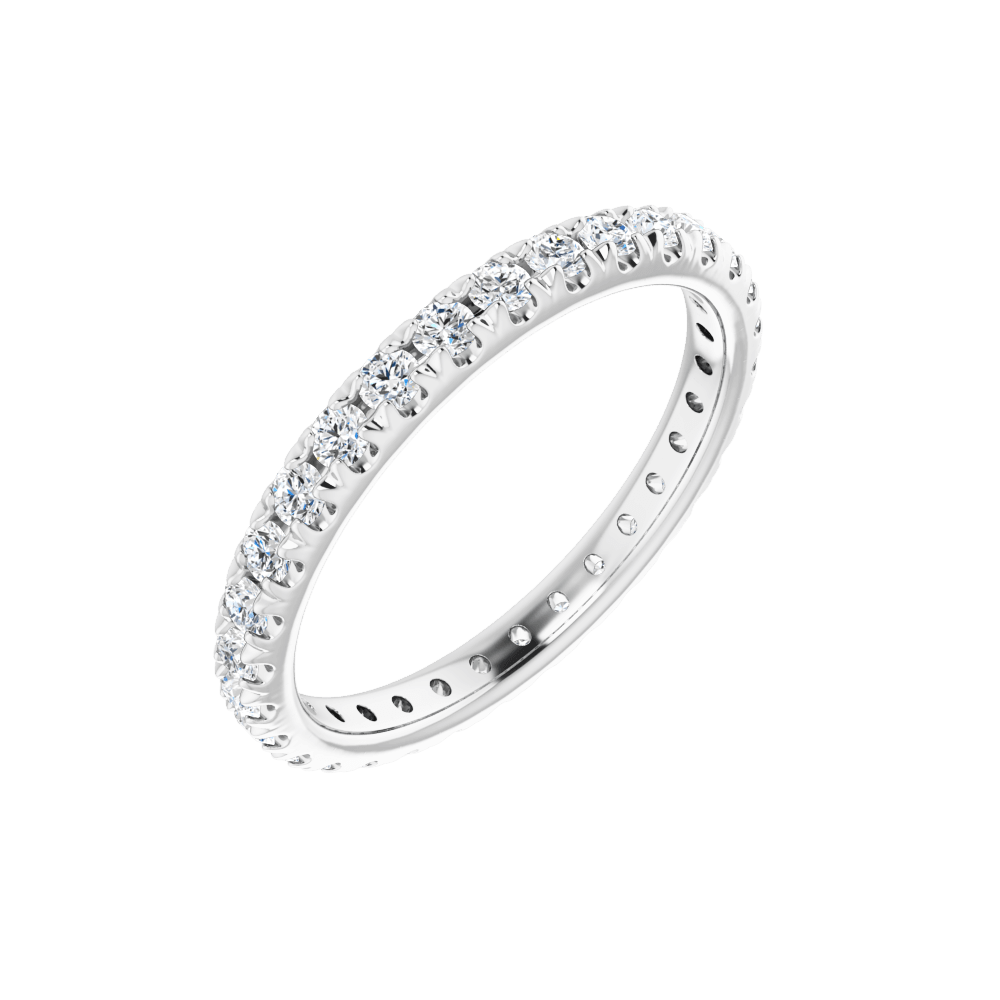14K White Gold 2 1/5 CTW Lab-Grown Diamond Eternity Band – F/VS