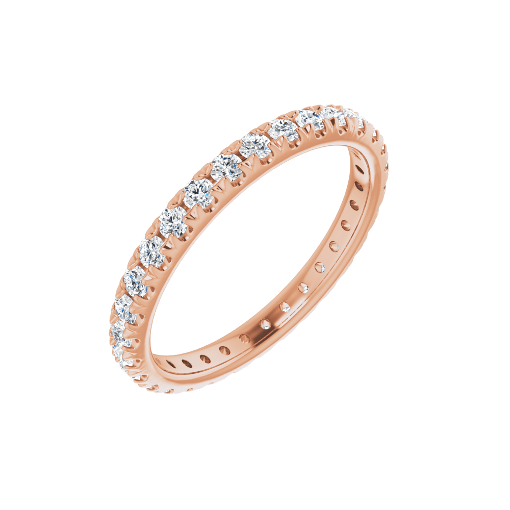 14K Rose Gold 2 1/5 CTW Lab-Grown Diamond Eternity Band – F/VS