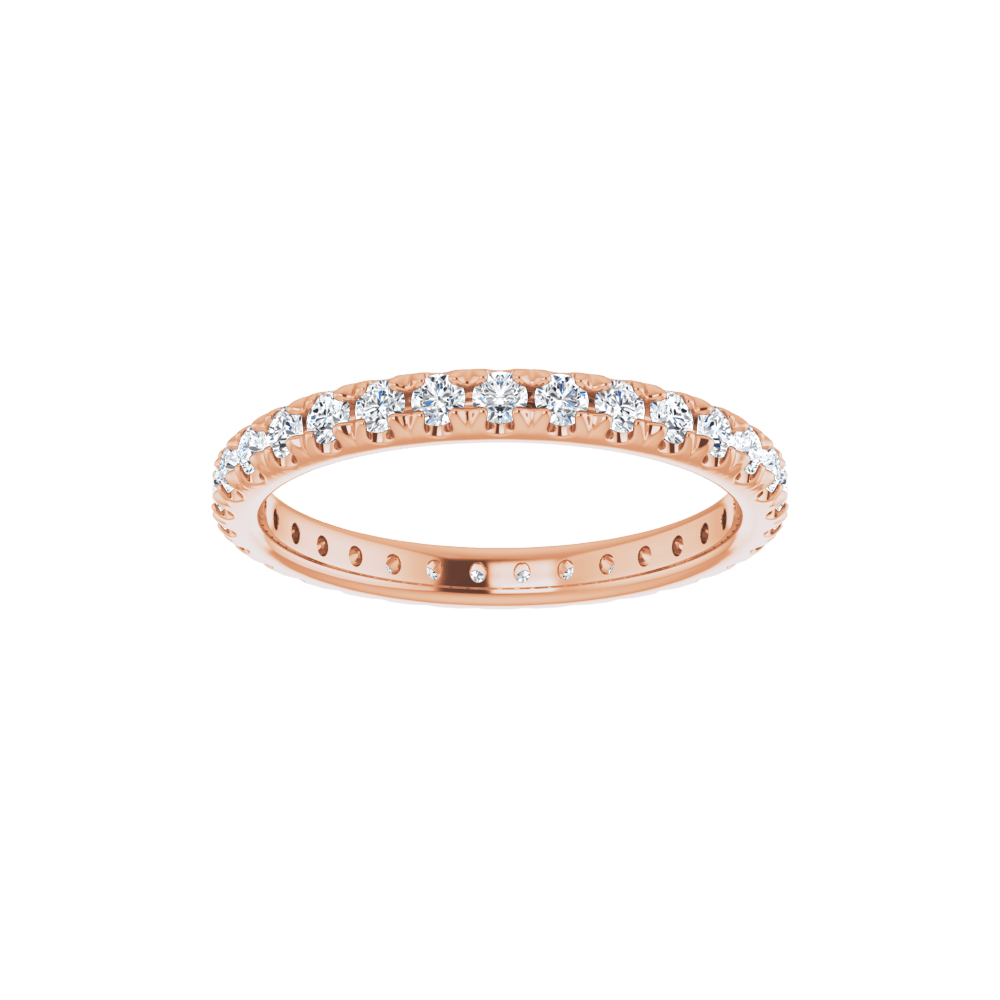 14K Rose Gold 2 1/5 CTW Lab-Grown Diamond Eternity Band – F/VS