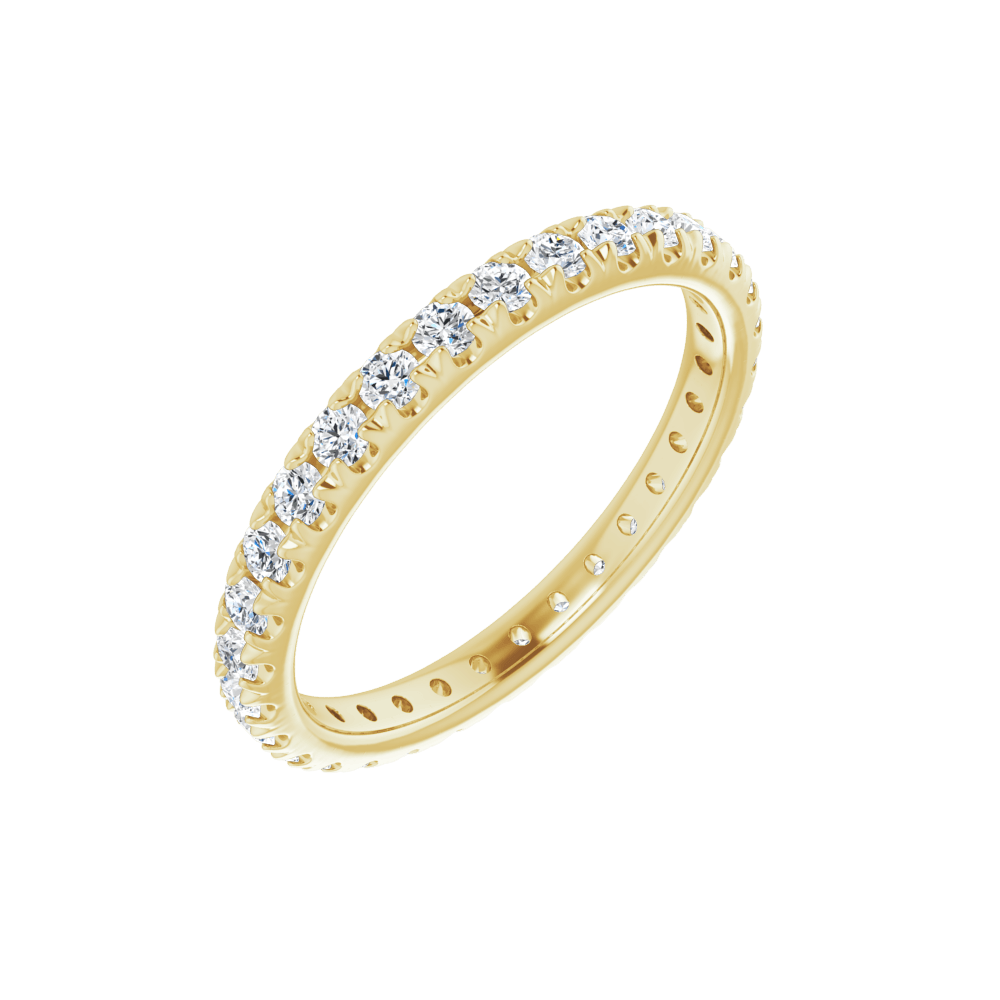 14K Yellow Gold 2 1/5 CTW Lab-Grown Diamond Eternity Band – F/VS
