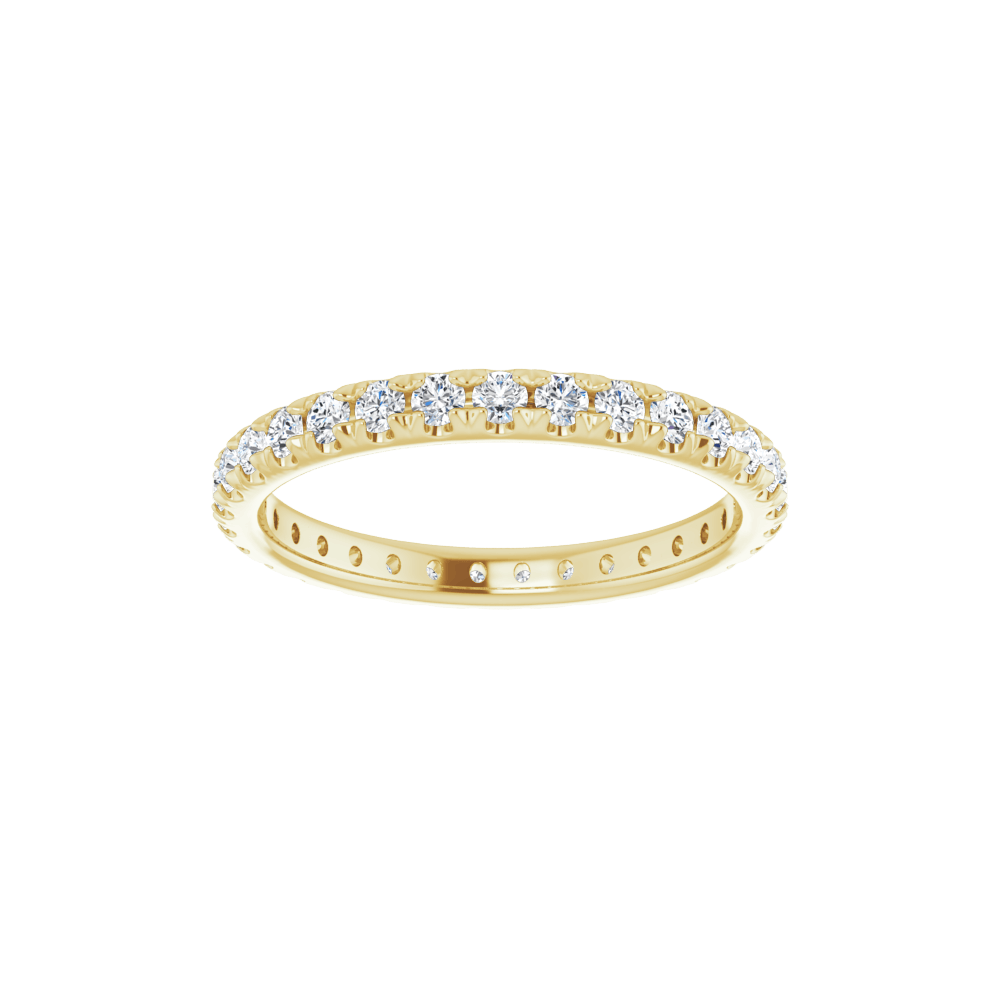 14K Yellow Gold 2 1/5 CTW Lab-Grown Diamond Eternity Band – F/VS