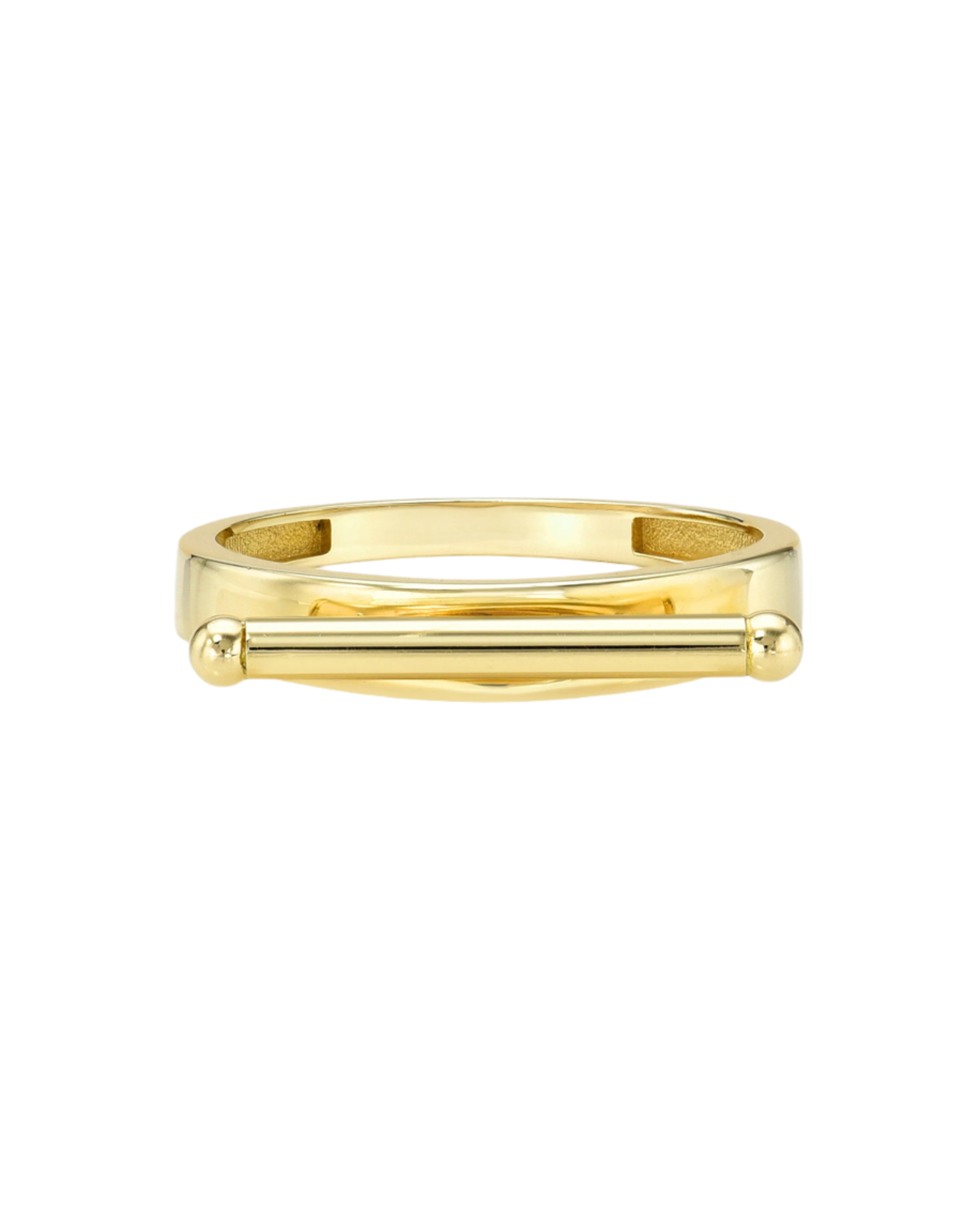 14K Gold Bar Ring