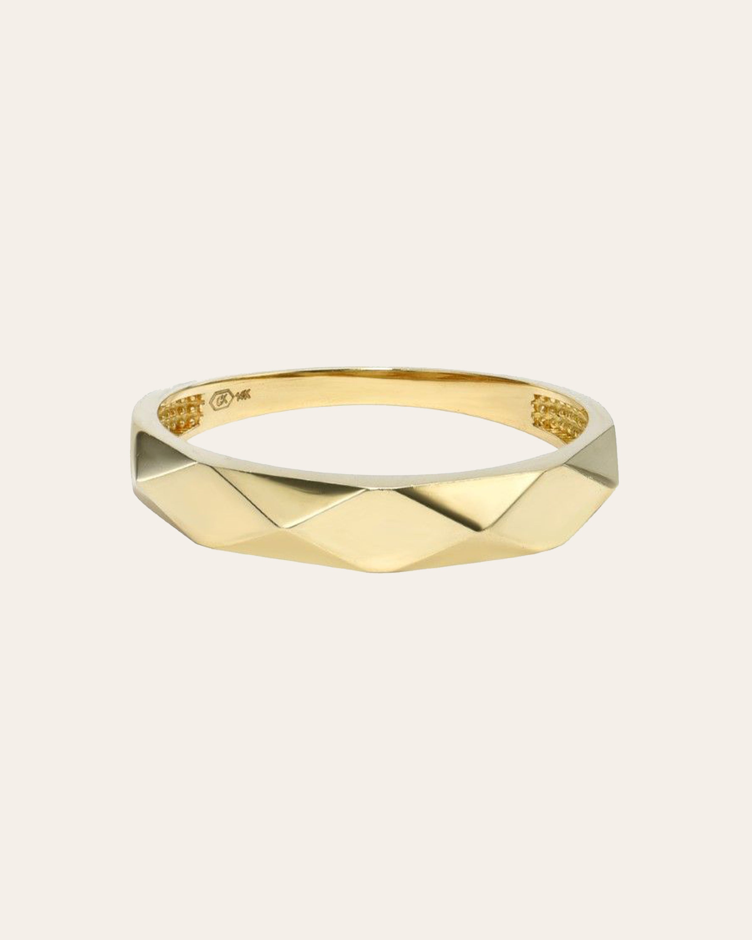 14K Gold Disco Ring