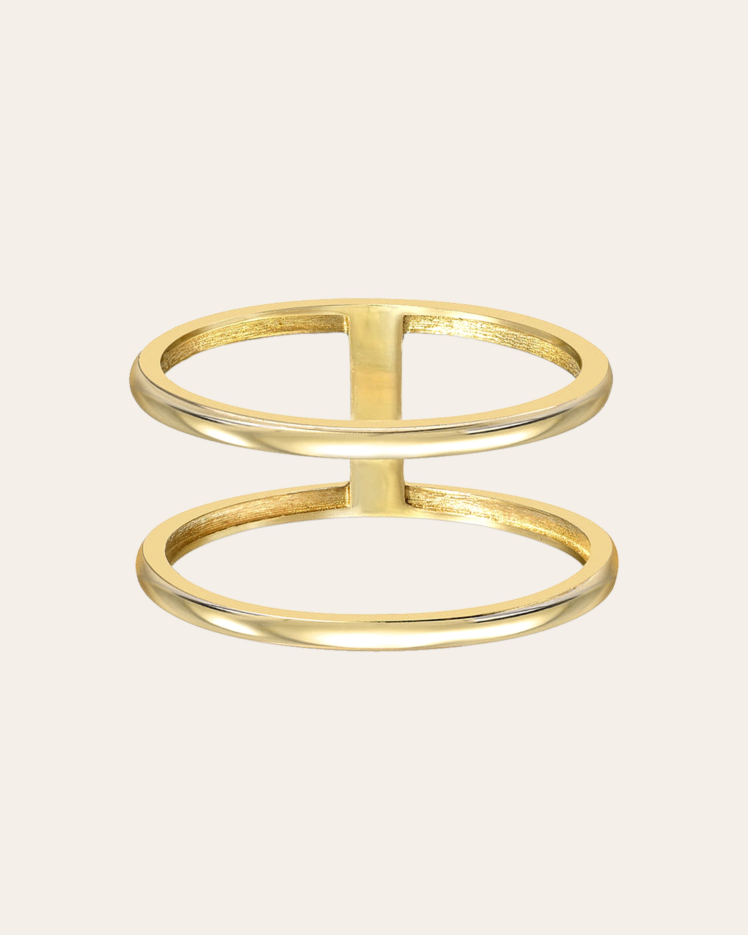 14K Gold Double Band Ring
