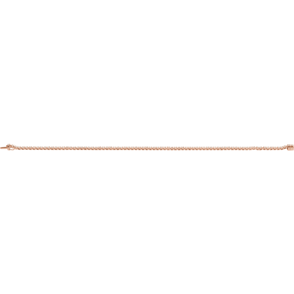 14K Rose Gold 1 CTW Natural Diamond Tennis Bracelet