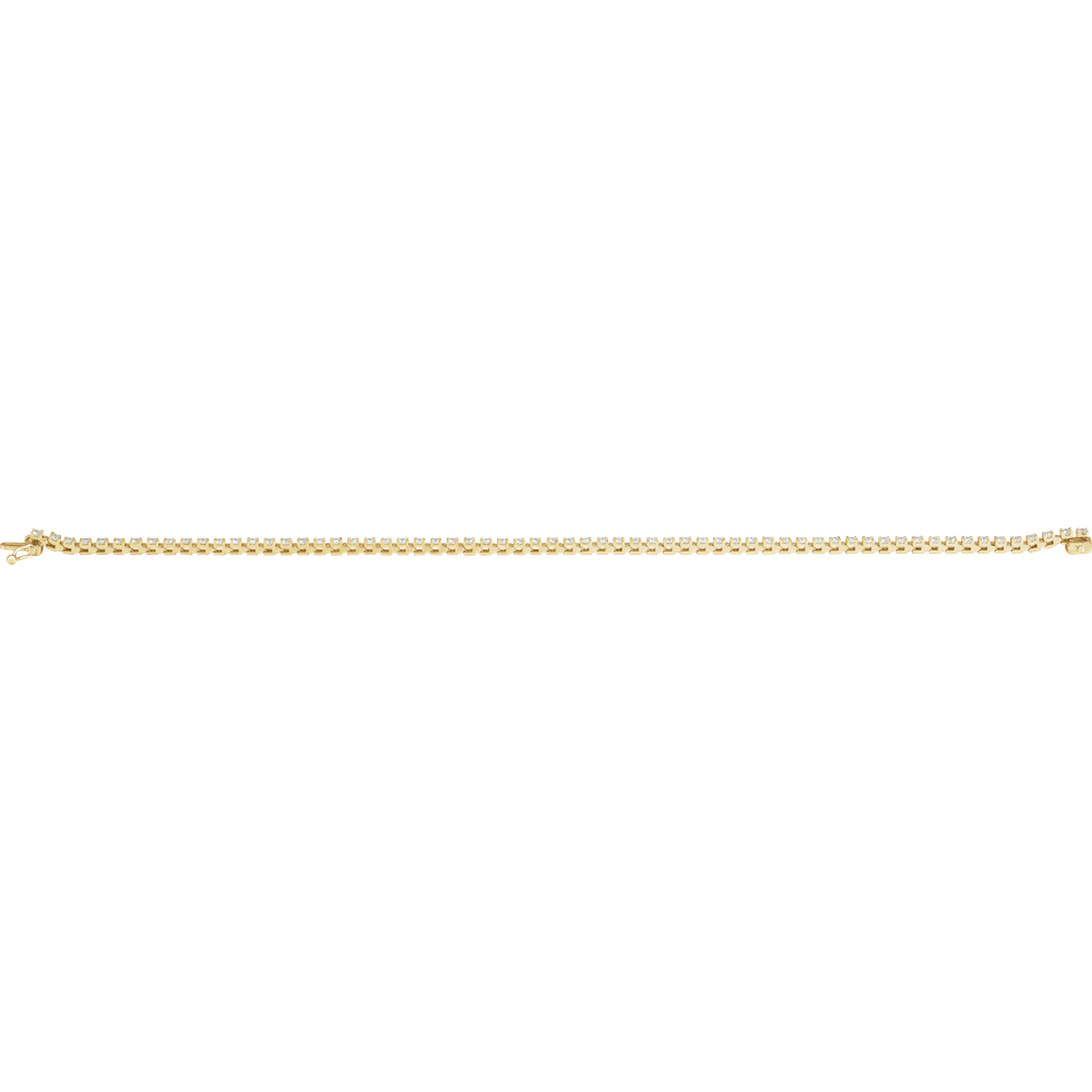 14K Yellow Gold 2 CTW Lab Diamond Tennis Bracelet