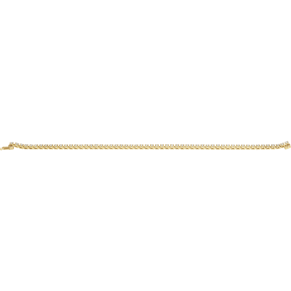 14K Yellow Gold 3 CTW Lab Diamond Tennis Bracelet