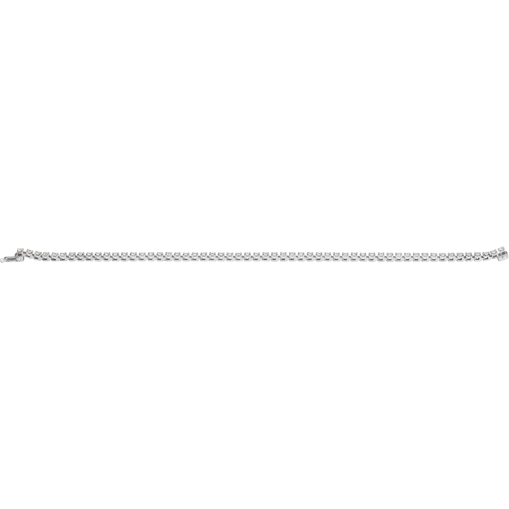 14K White Gold 3 CTW Lab Diamond Tennis Bracelet