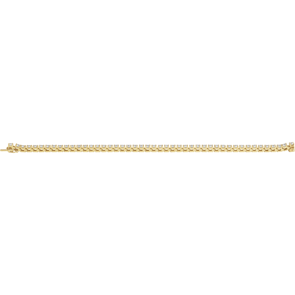 14K Yellow Gold 4 CTW Lab Diamond Tennis Bracelet