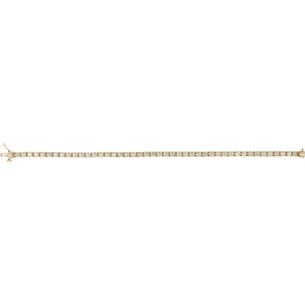 14K Yellow Gold 4 CTW Lab Diamond Tennis Bracelet