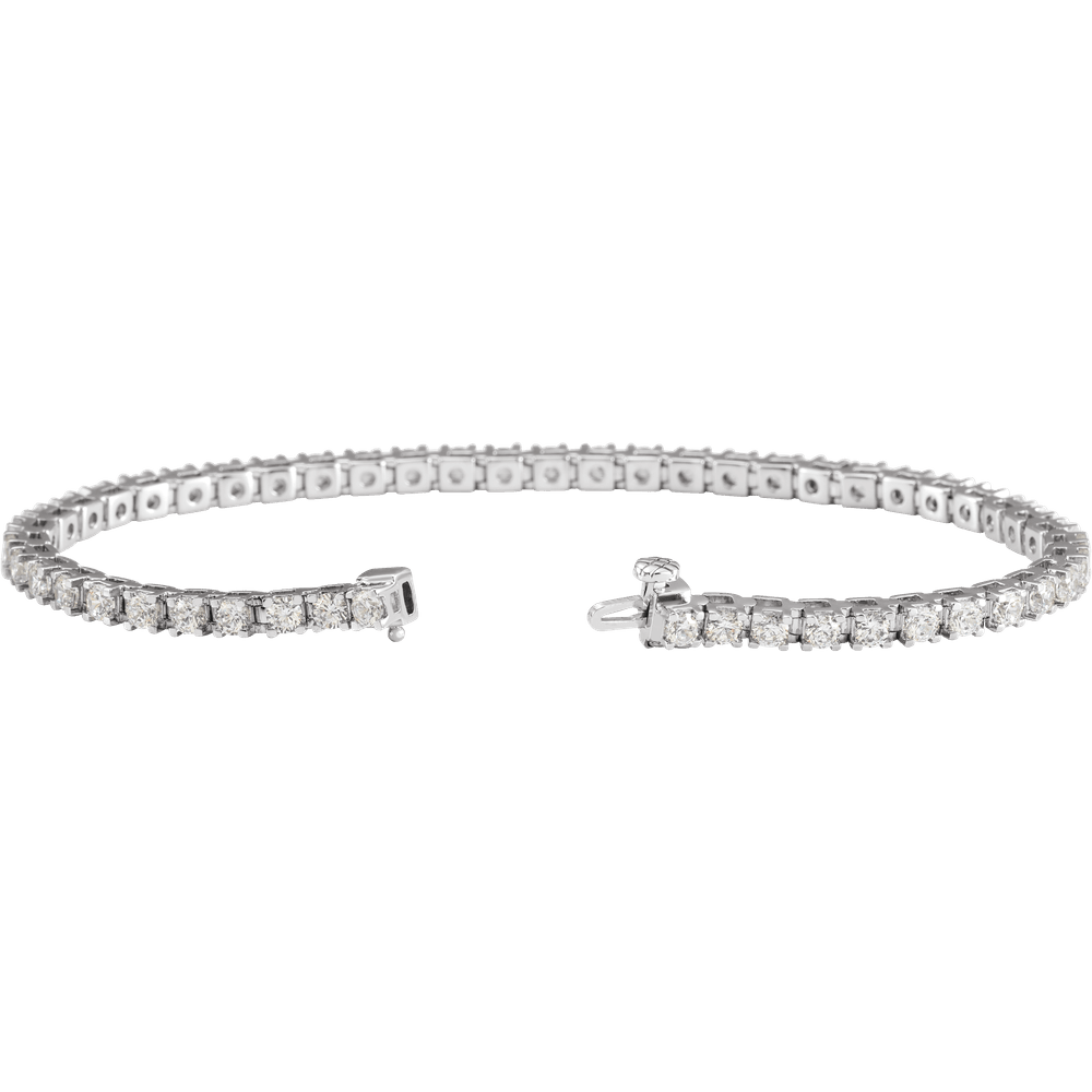 14K White Gold 4 CTW Lab Diamond Tennis Bracelet