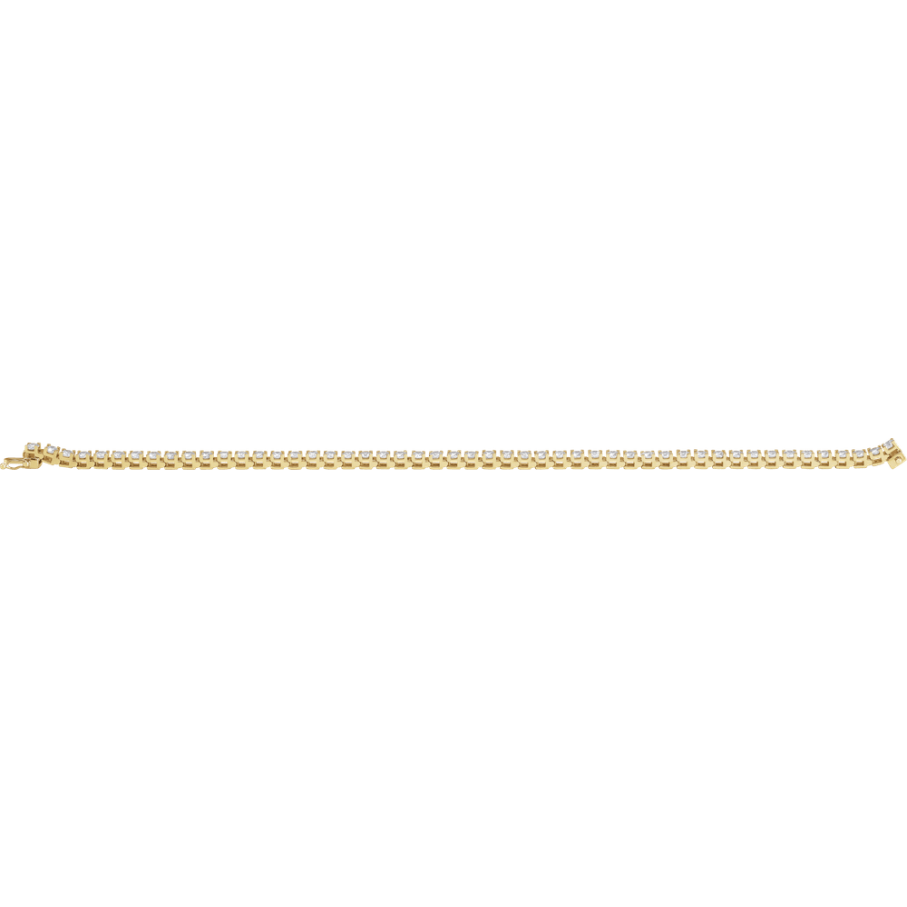 14K Yellow Gold 5 CTW Lab Diamond Tennis Bracelet