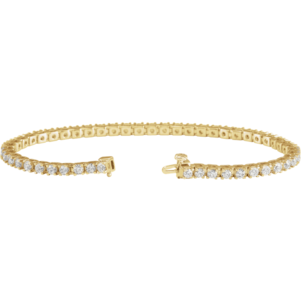 14K Yellow Gold 5 CTW Lab Diamond Tennis Bracelet