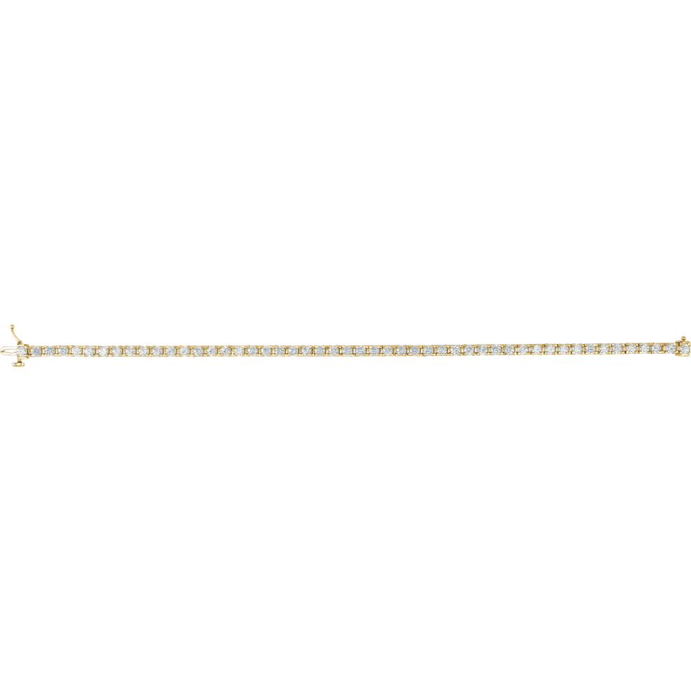 14K Yellow Gold 5 CTW Lab Diamond Tennis Bracelet