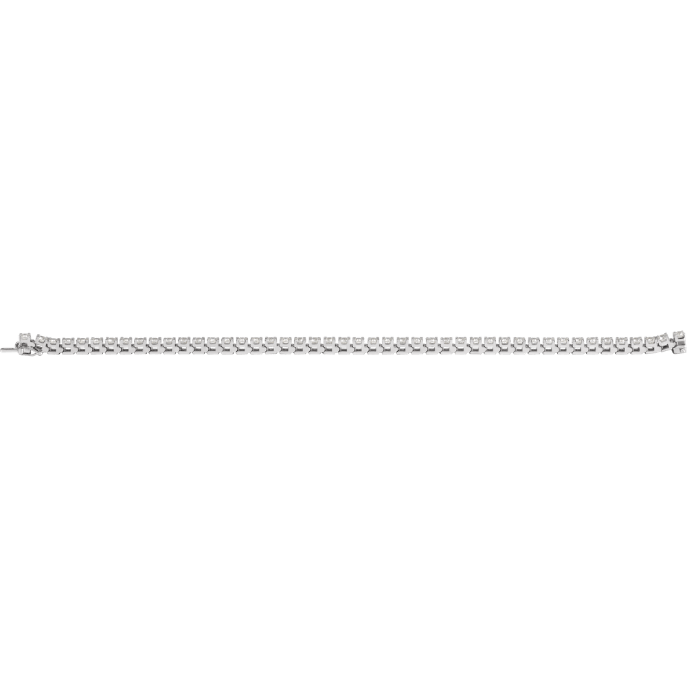 14K White Gold 5 CTW Natural Diamond Tennis Bracelet