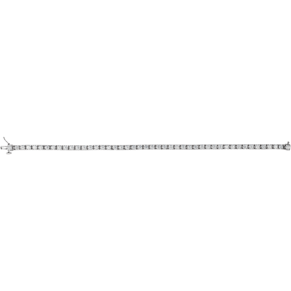 14K White Gold 5 CTW Lab Diamond Tennis Bracelet