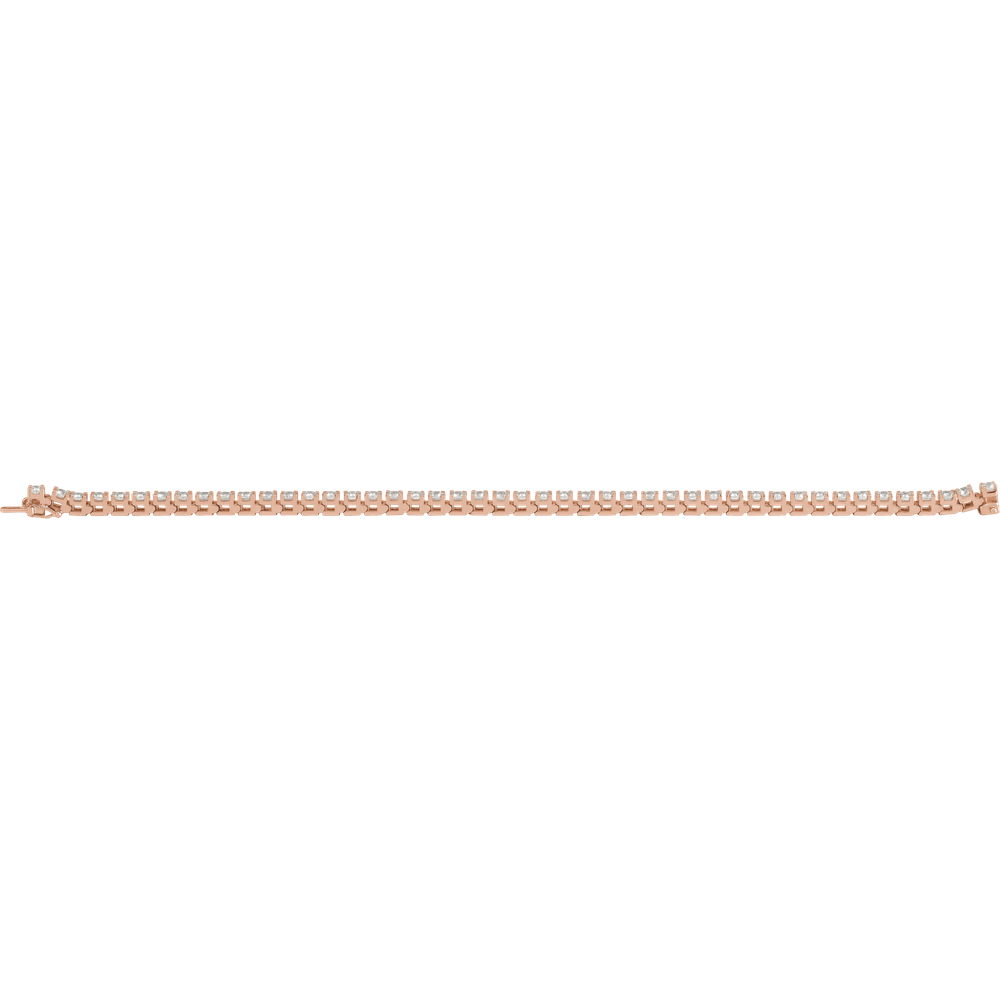 14K Rose Gold 5 CTW Lab Diamond Tennis Bracelet