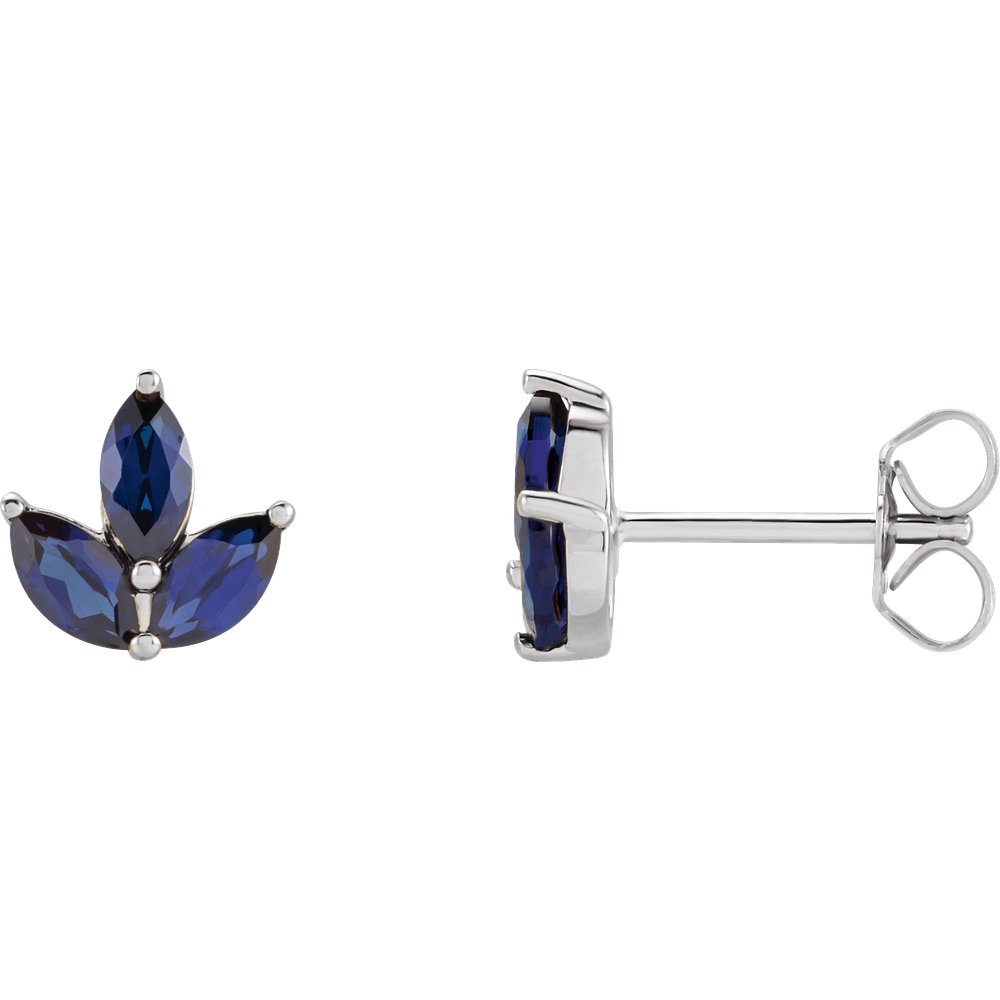 14K Gold Natural Blue Sapphire