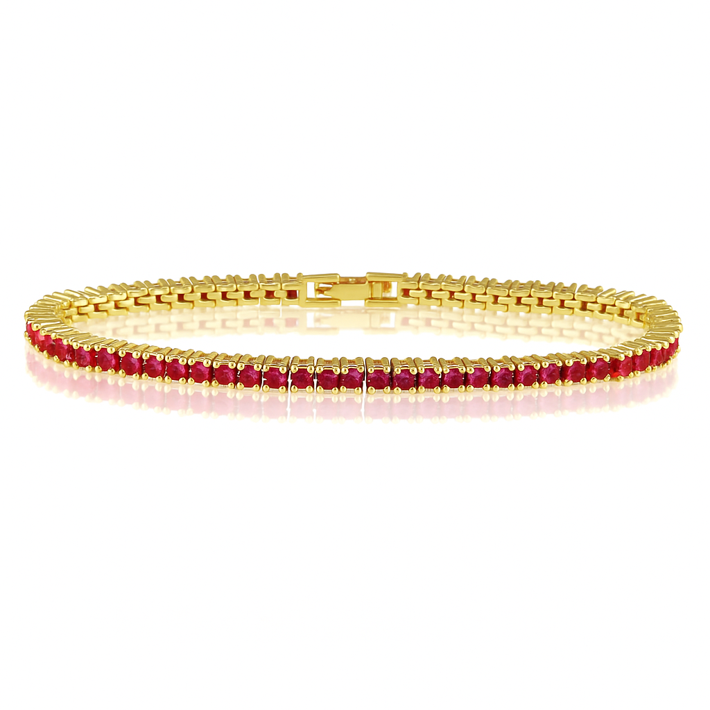 Karla Tennis Bracelet - Ruby