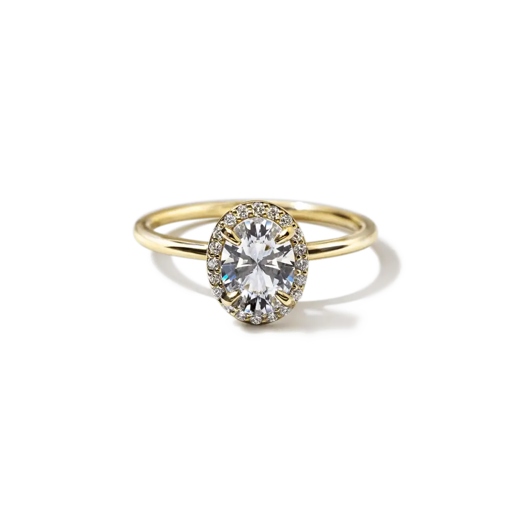 ELEANOR - HALO - 18K Yellow Gold / Oval - Engagement Ring