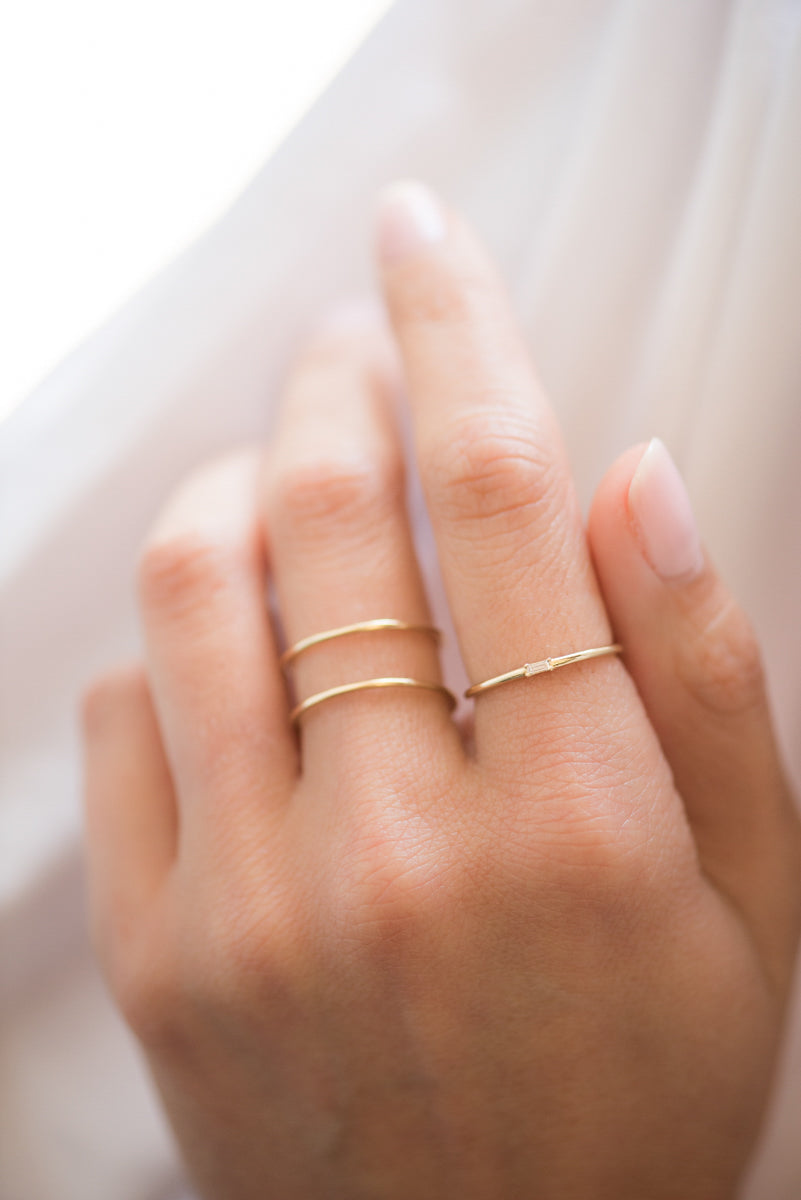 14K Gold Double Band Ring