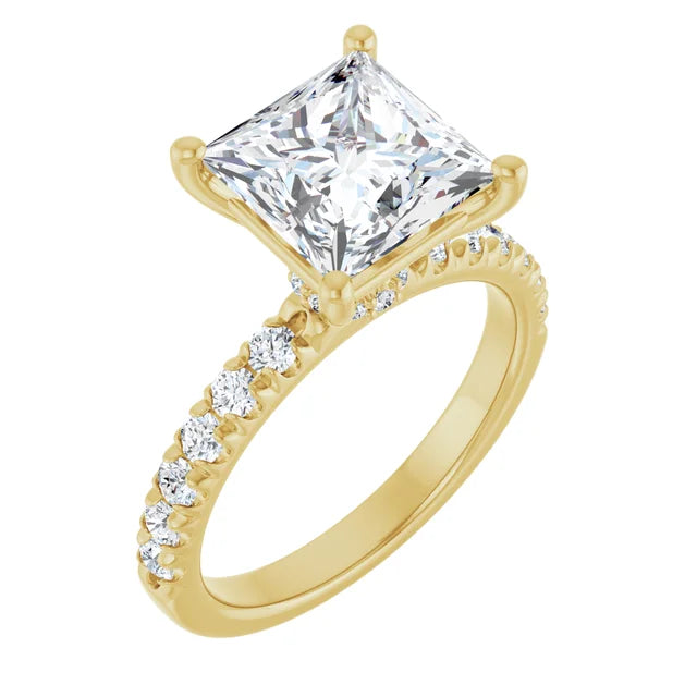 Micro Hidden Halo Pavé