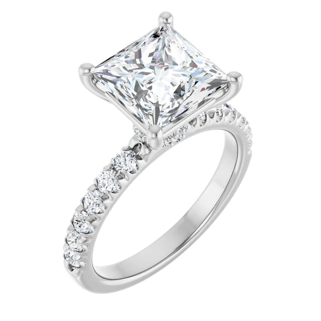 Micro Hidden Halo Pavé