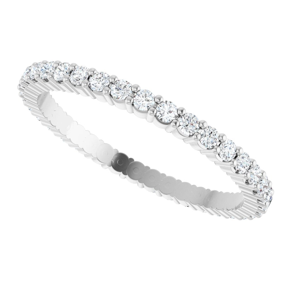 1/2 CTW Diamond Eternity Band - 14K White Gold