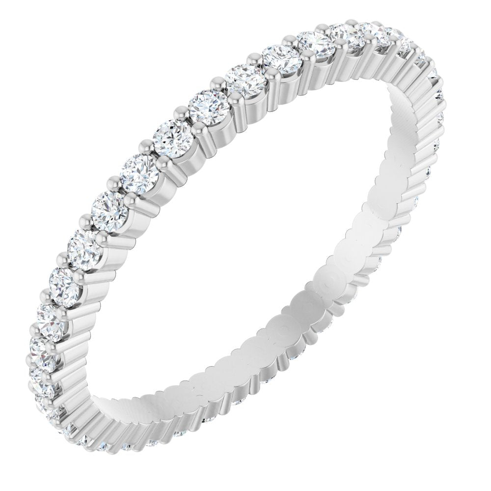 1/2 CTW Diamond Eternity Band - 14K White Gold