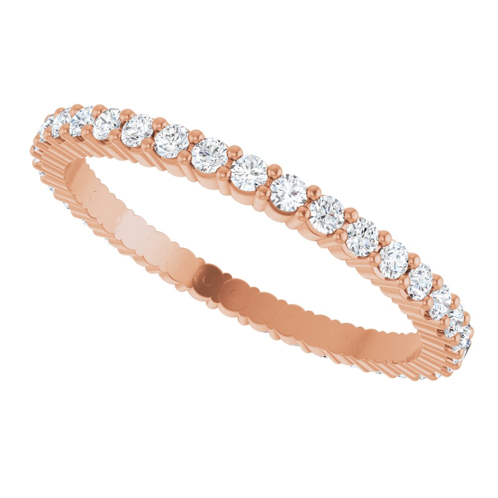 1/2 CTW Diamond Eternity Band - 14K Rose Gold