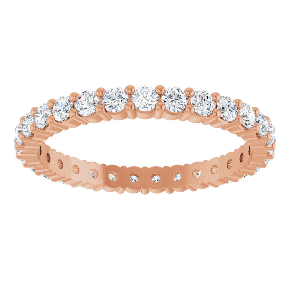 1 CTW Diamond Eternity Band - 14K Rose Gold