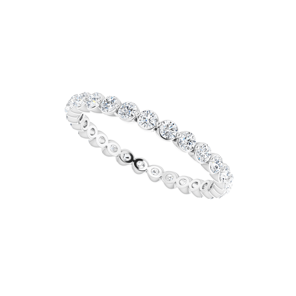 14K White Gold 3/4 CTW Lab-Grown Diamond Eternity Band – F/VS