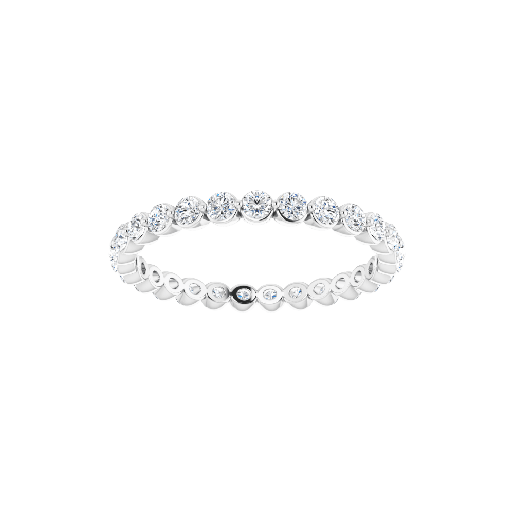 14K White Gold 3/4 CTW Lab-Grown Diamond Eternity Band – F/VS