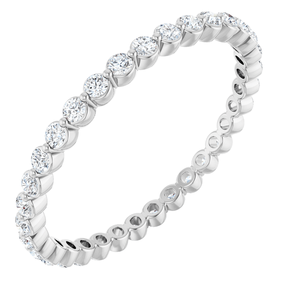 14K White Gold 3/4 CTW Lab-Grown Diamond Eternity Band – F/VS