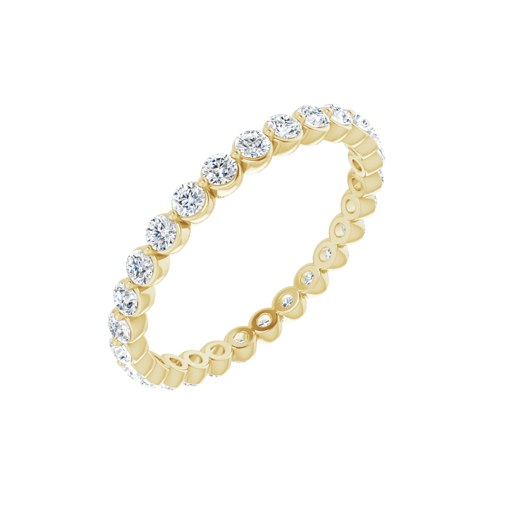 14K Yellow Gold 3/4 CTW Lab-Grown Diamond Eternity Band – F/VS
