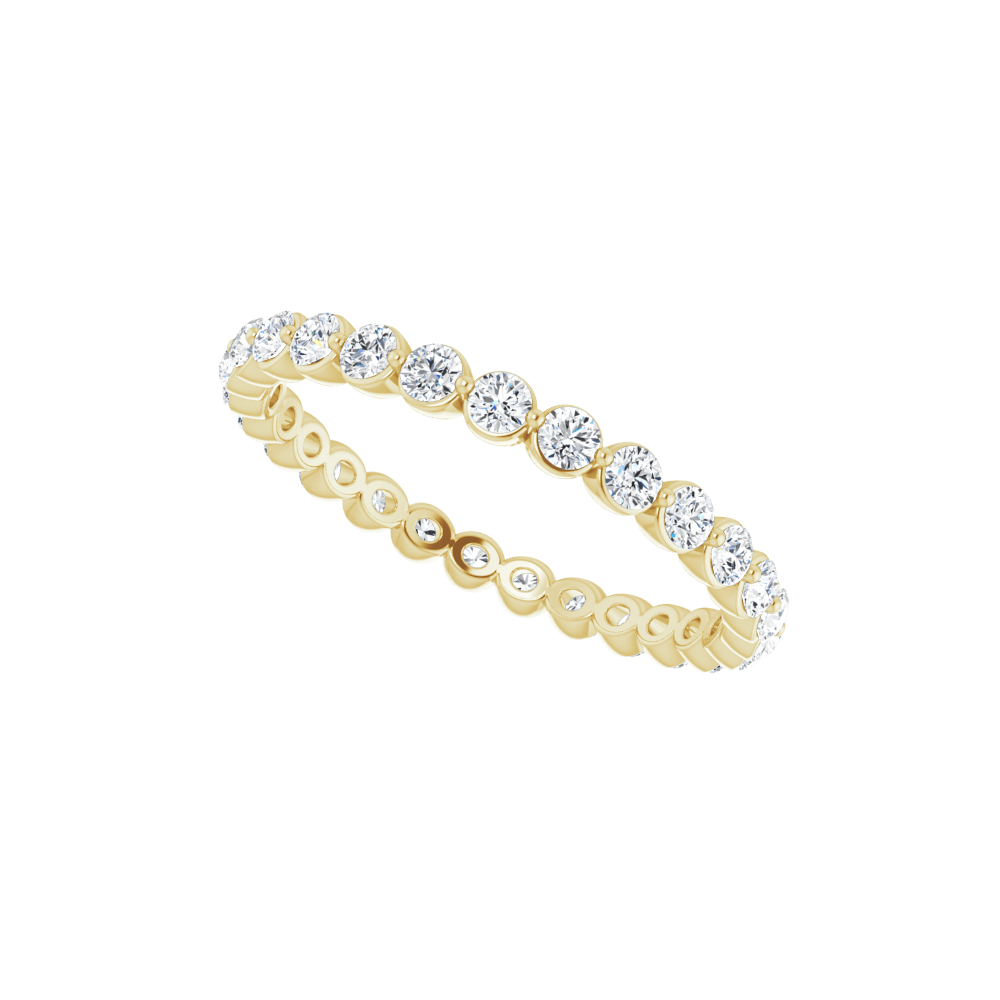 14K Yellow Gold 3/4 CTW Lab-Grown Diamond Eternity Band – F/VS