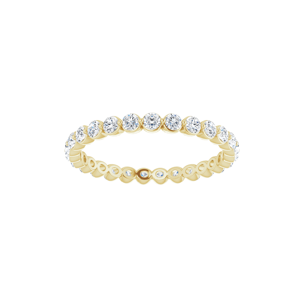 14K Yellow Gold 3/4 CTW Lab-Grown Diamond Eternity Band – F/VS