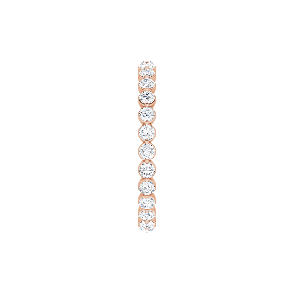 14K rose Gold 3/4 CTW Lab-Grown Diamond Eternity Band – F/VS