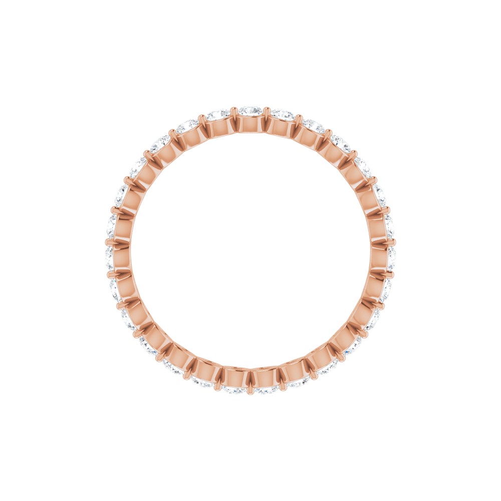 14K rose Gold 3/4 CTW Lab-Grown Diamond Eternity Band – F/VS