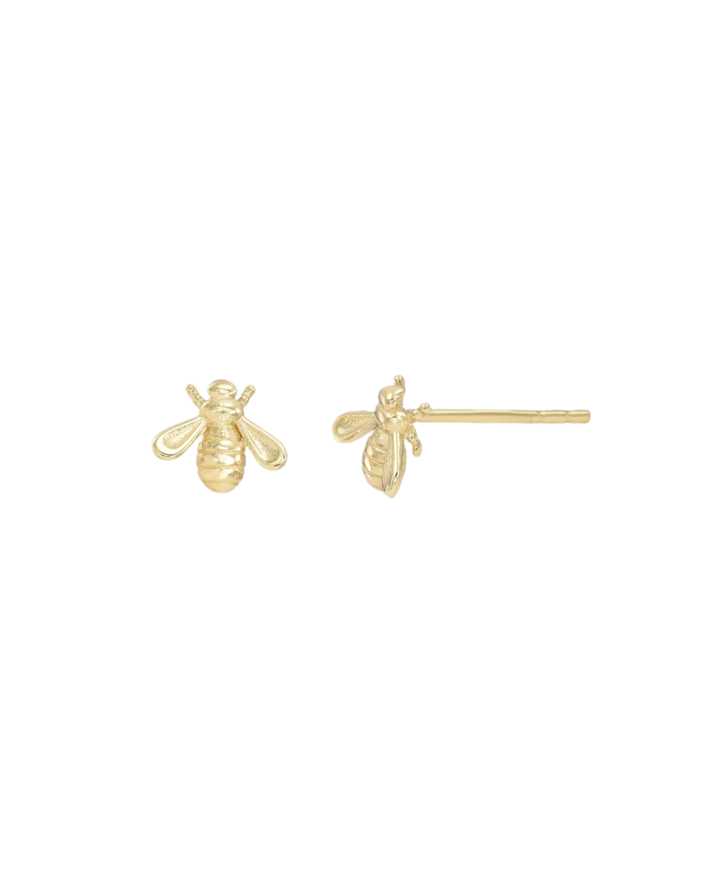 14k Gold Bee Studs