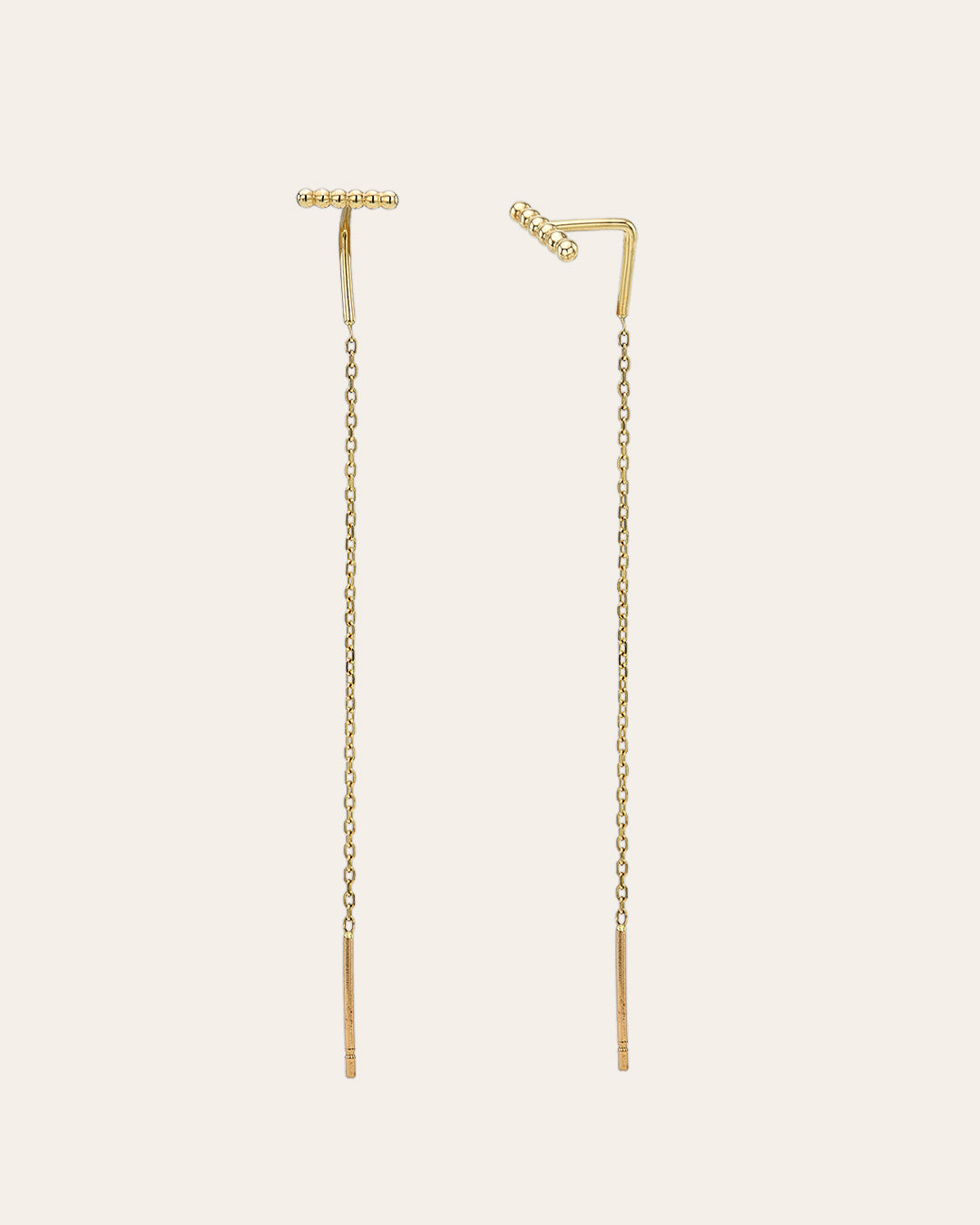 14k Gold Cable Link Earrings
