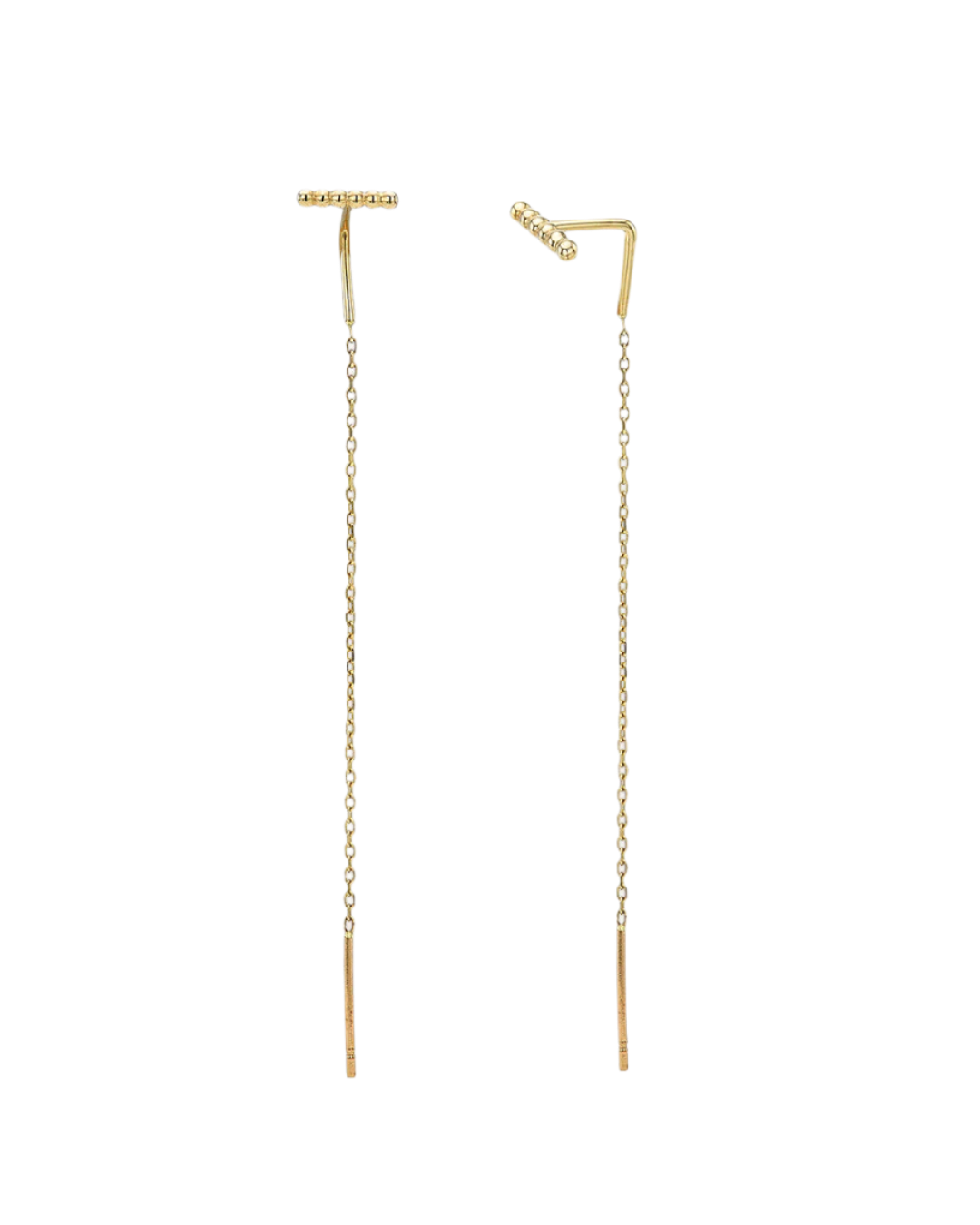 14k Gold Cable Link Earrings
