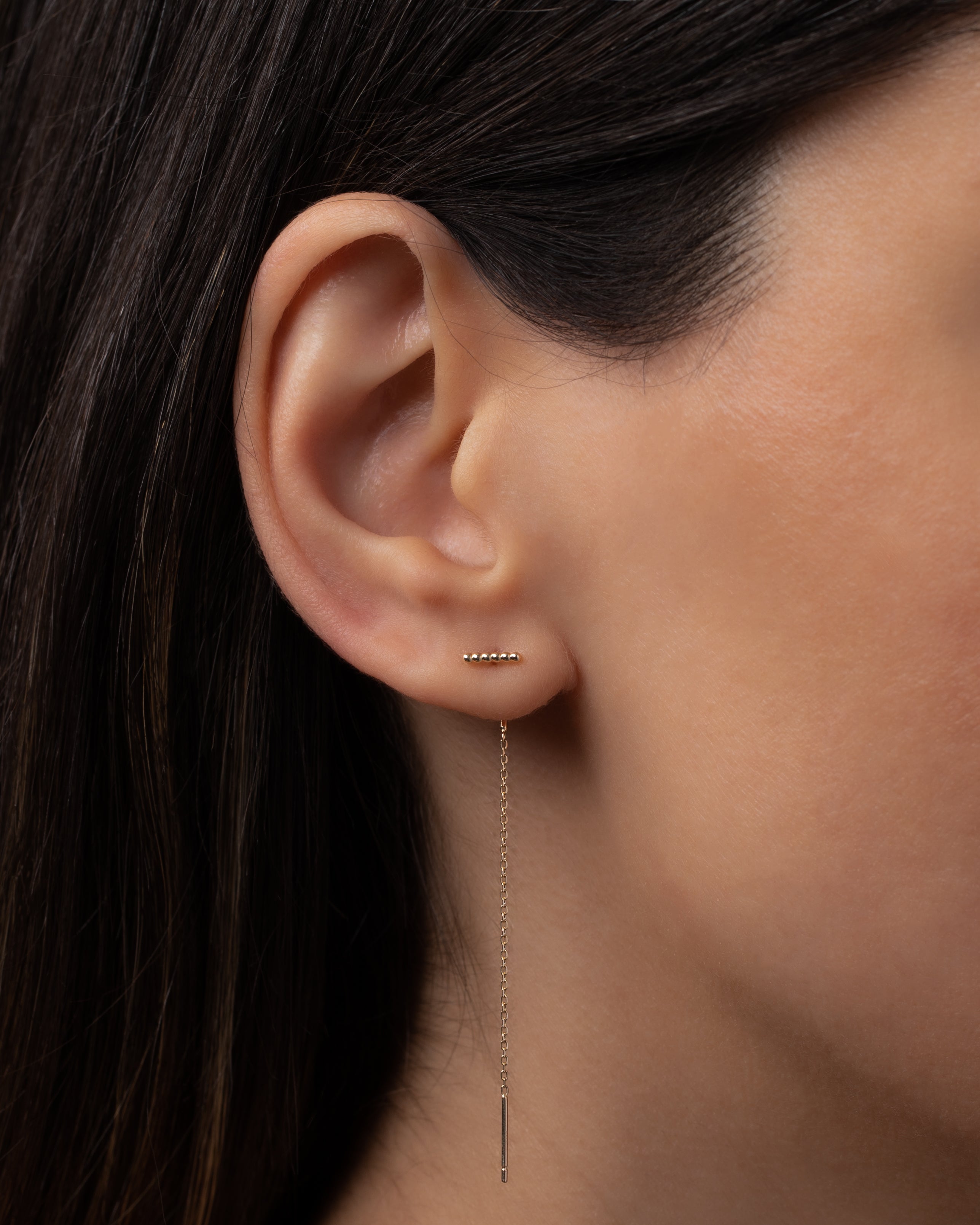 14k Gold Cable Link Earrings