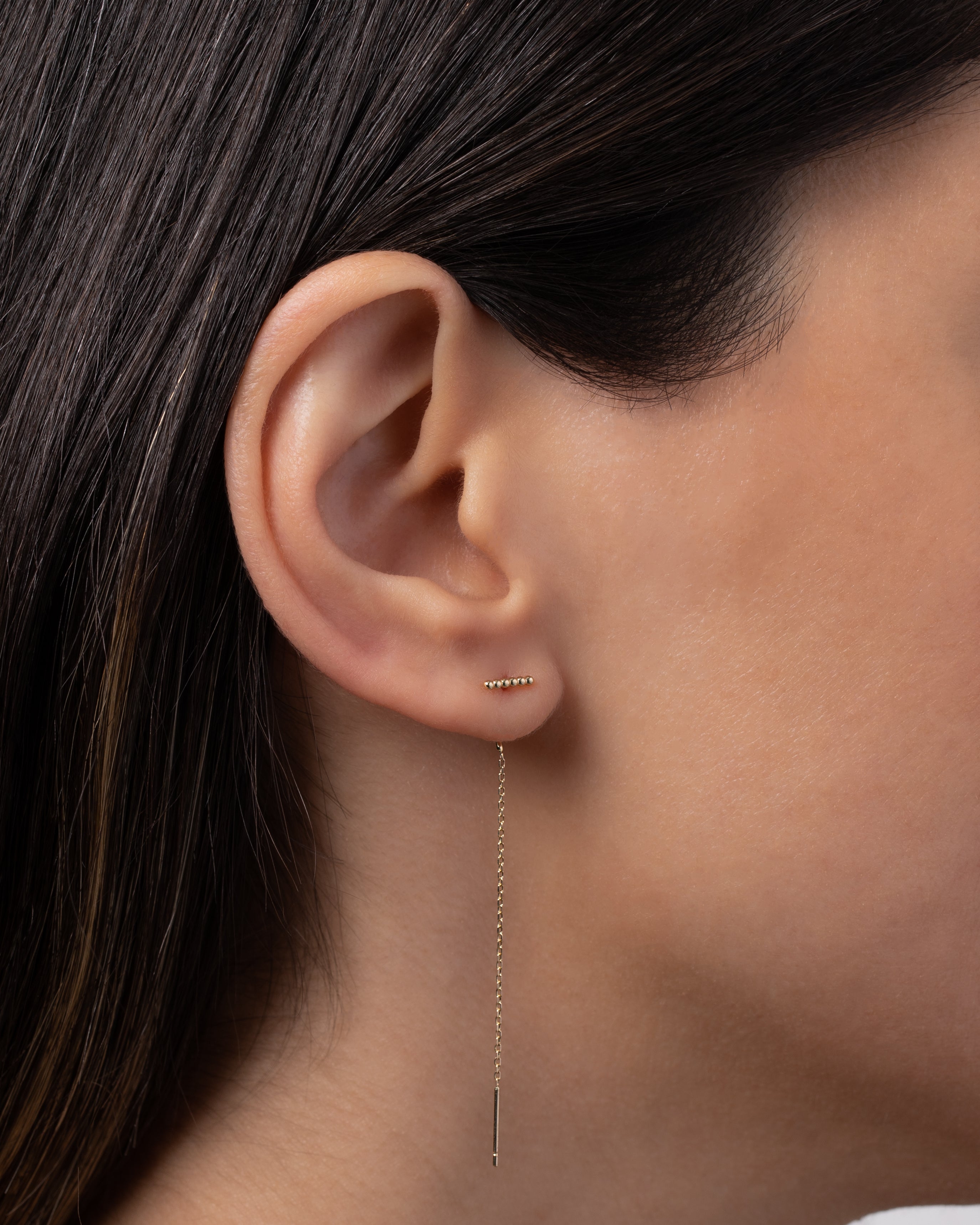 14k Gold Cable Link Earrings