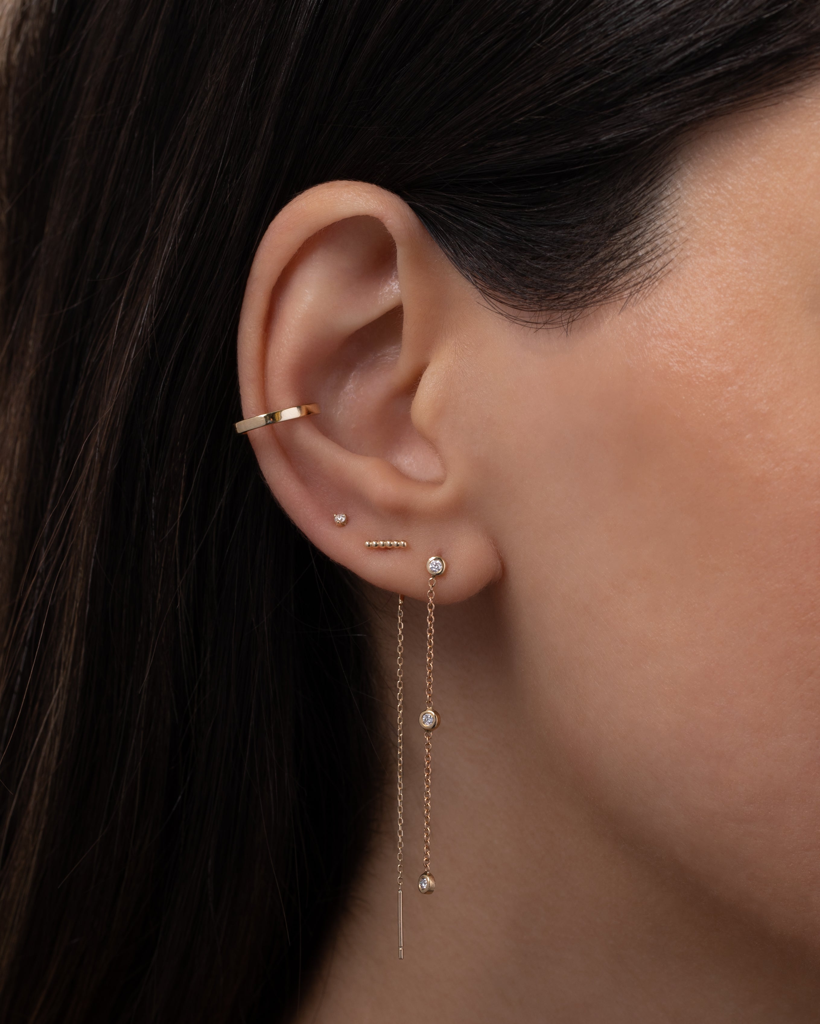 14k Gold Cable Link Earrings