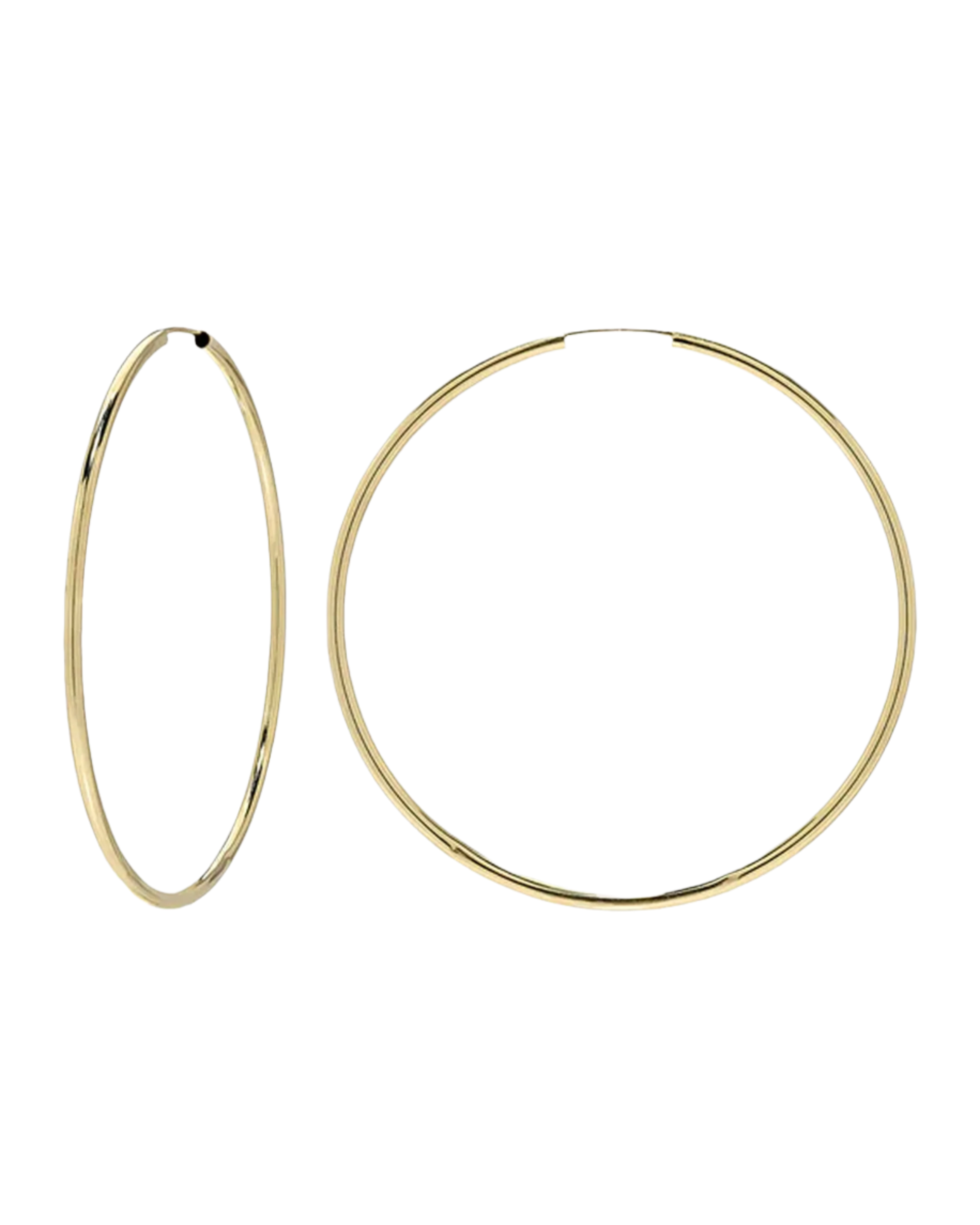 14k Gold Large Hoop Earrings
