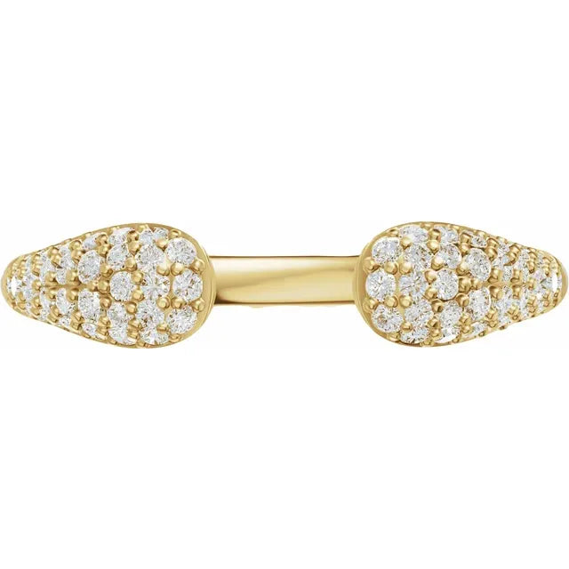 1/3 CTW Diamond Open Band - 14K Yellow Gold